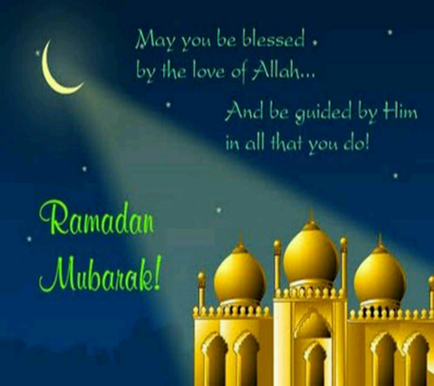 Ramadanmubarak Saludos En Verde Fondo de pantalla