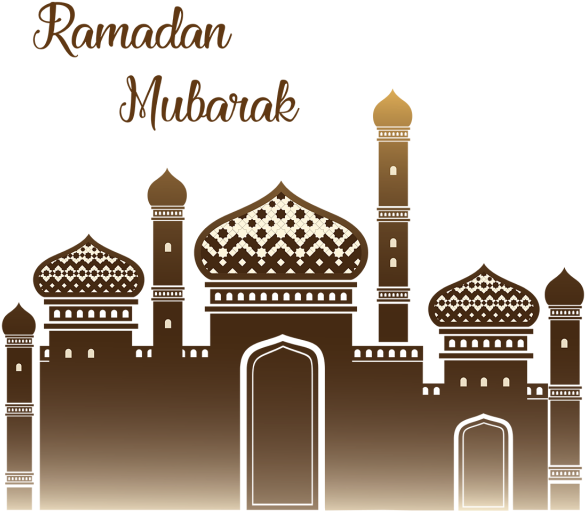Ramadan Mubarak Mosque Graphic PNG