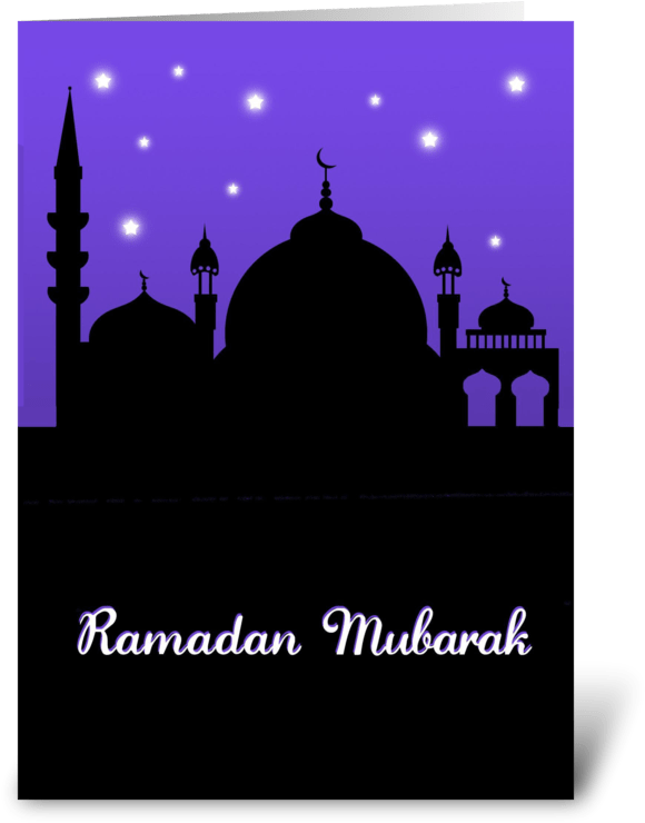 Ramadan Mubarak Mosque Silhouette PNG