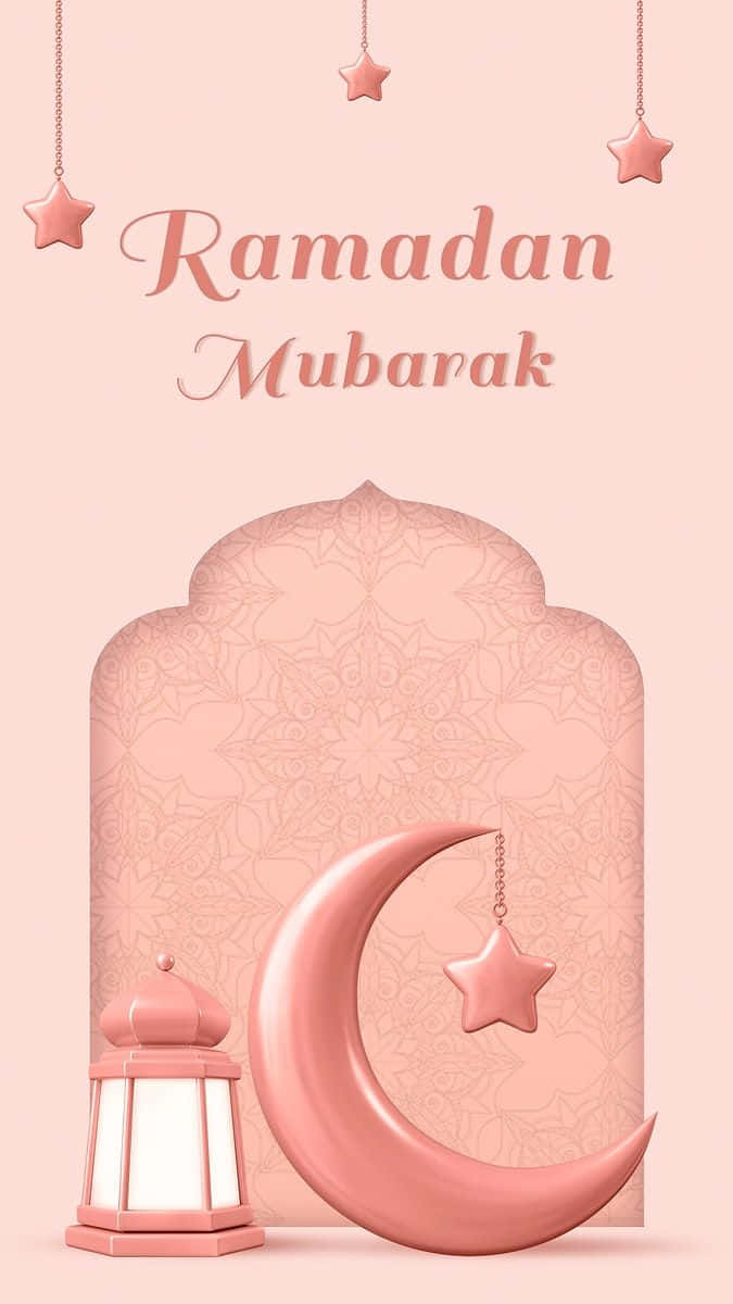 Ramadan Mubarak Pink Aesthetic Wallpaper