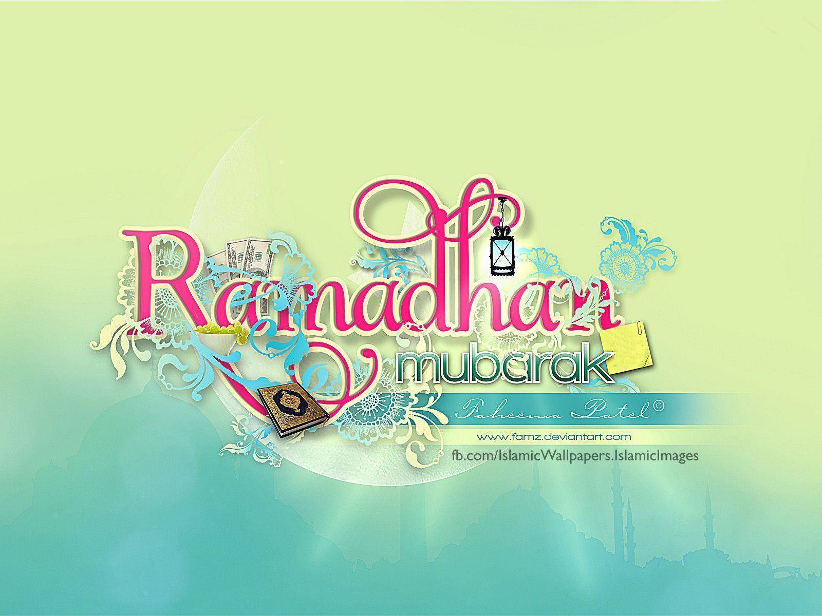 Ramadánmubarak Colores Suaves. Fondo de pantalla