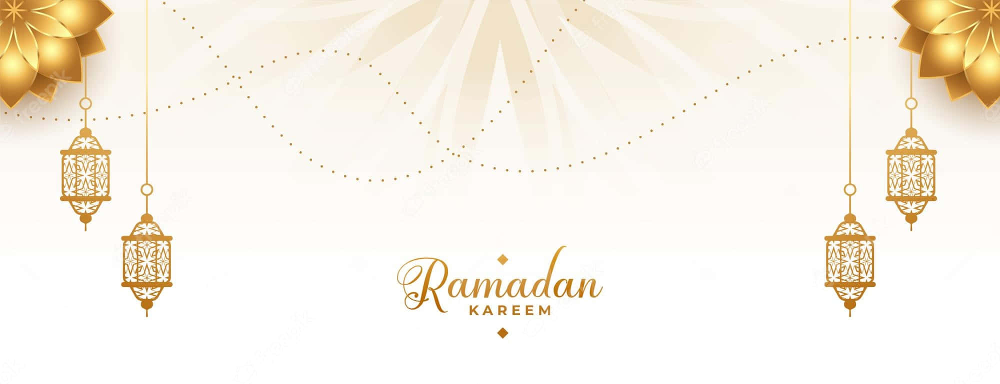 Minimalistvit Ramadan-bild