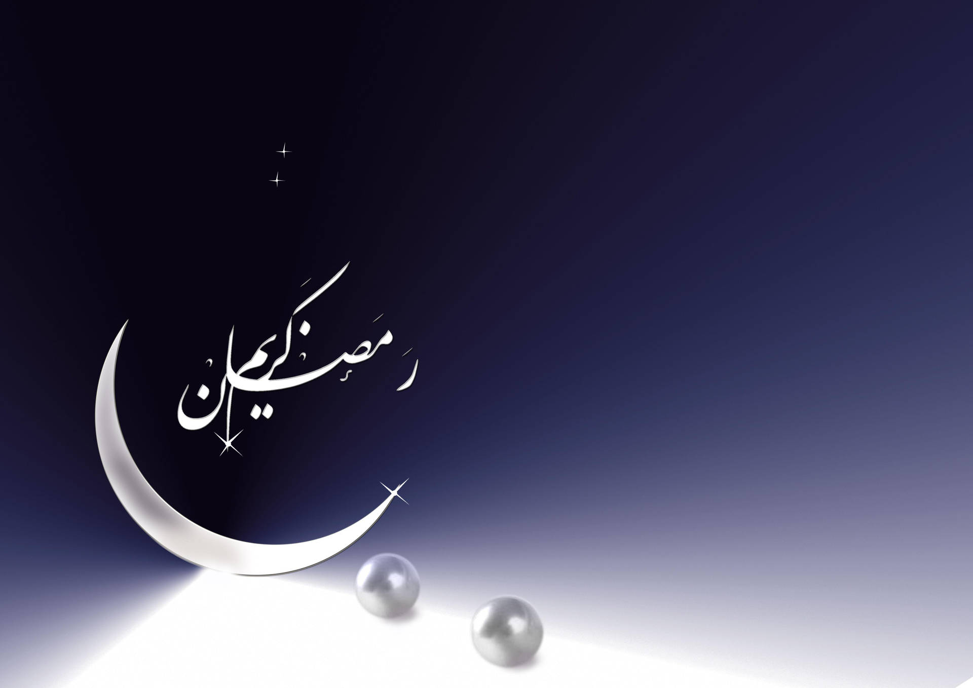 Ramadan With Pearls And Crescent Moon Wallpaper