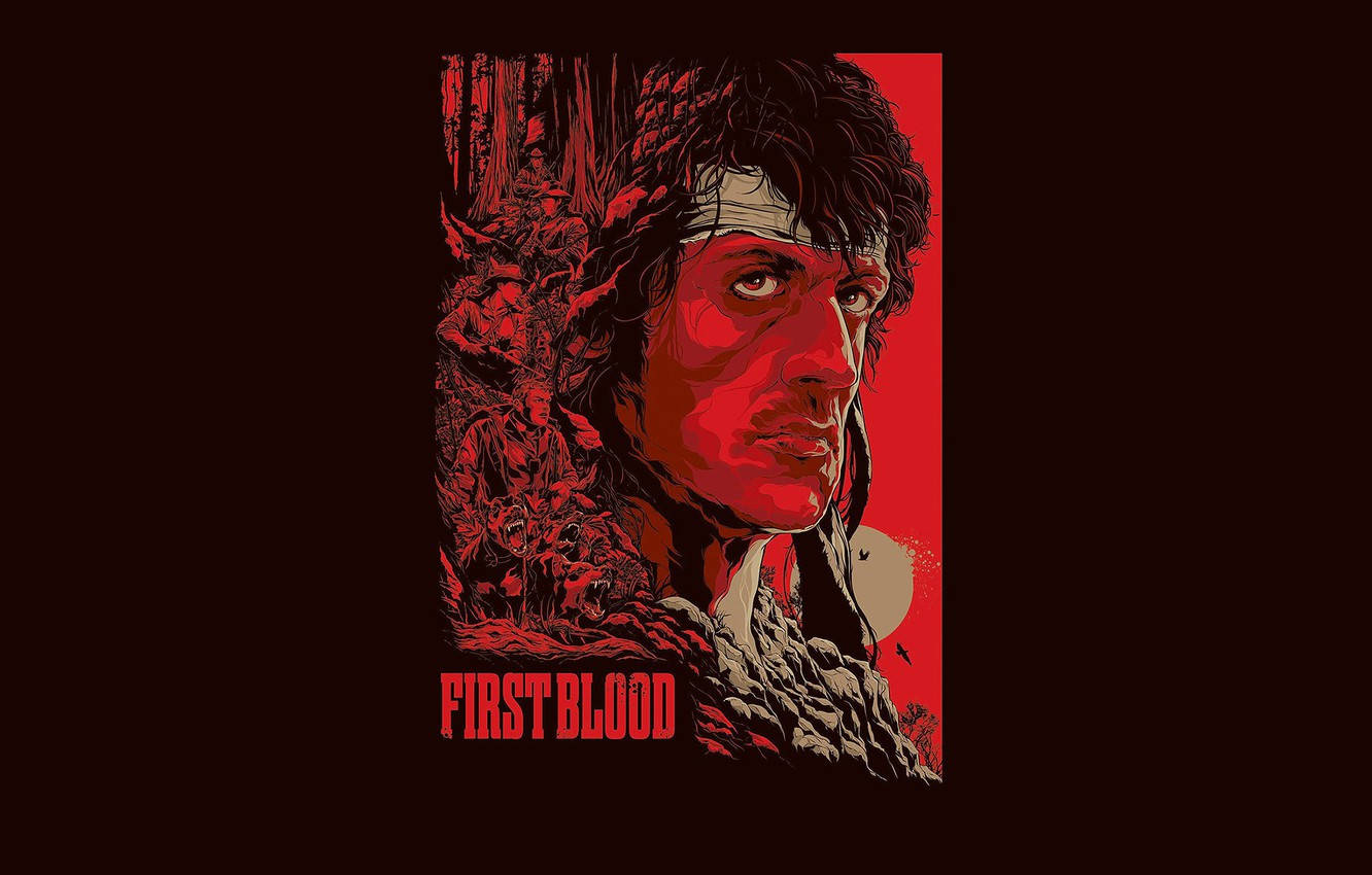 Rambo First Blood Promotion Poster Wallpaper