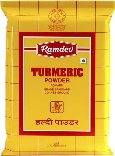 Ramdev Turmeric Powder Packet PNG