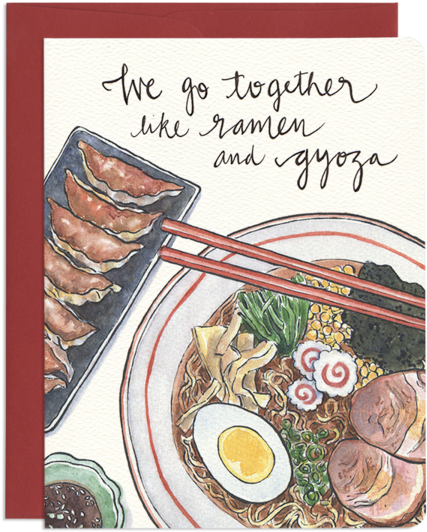 Ramenand Gyoza Togetherness Card PNG