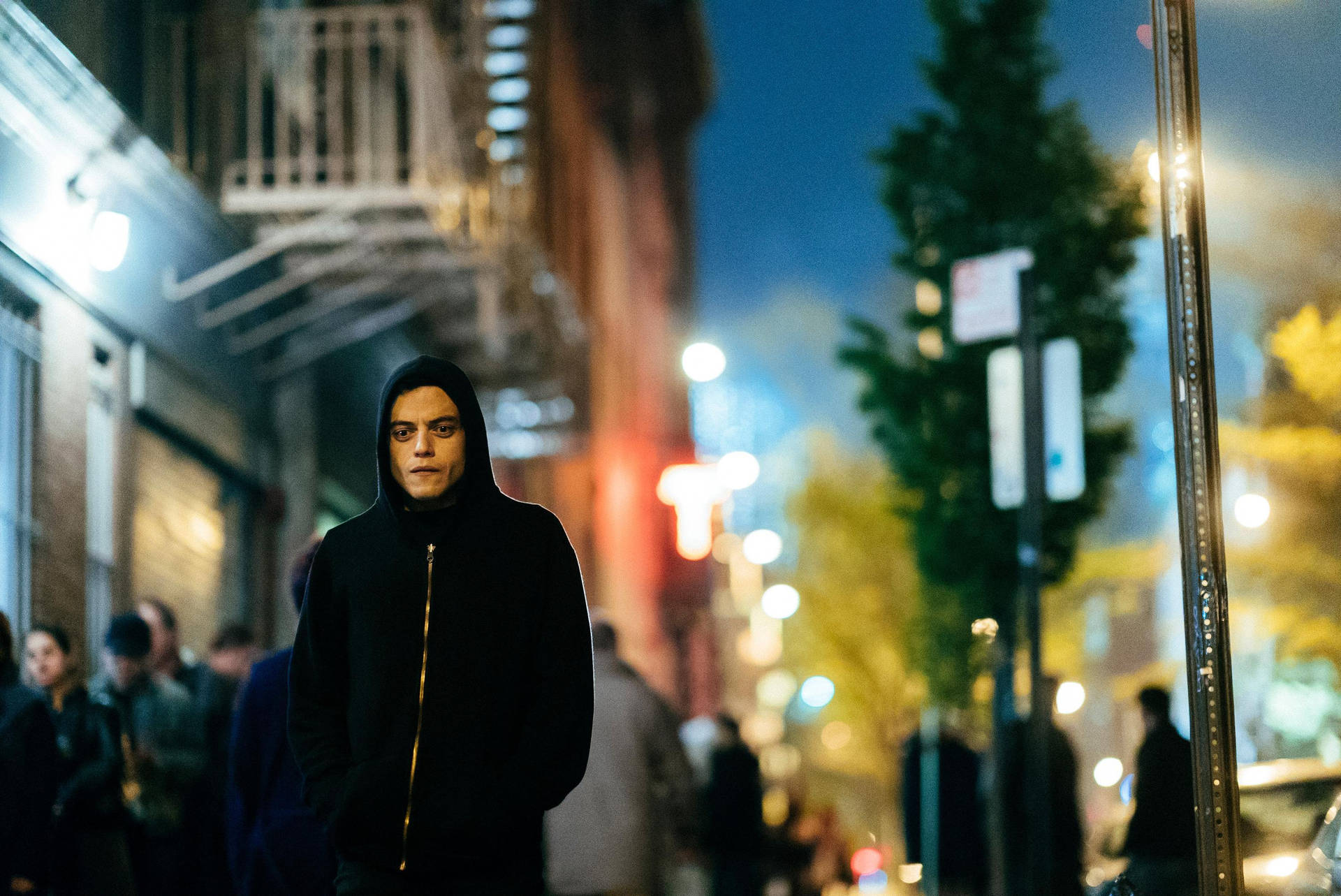 Rami Malek In Black Hoodie