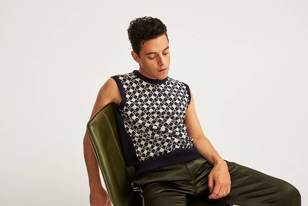 Rami Malek In Sleeveless Shirt