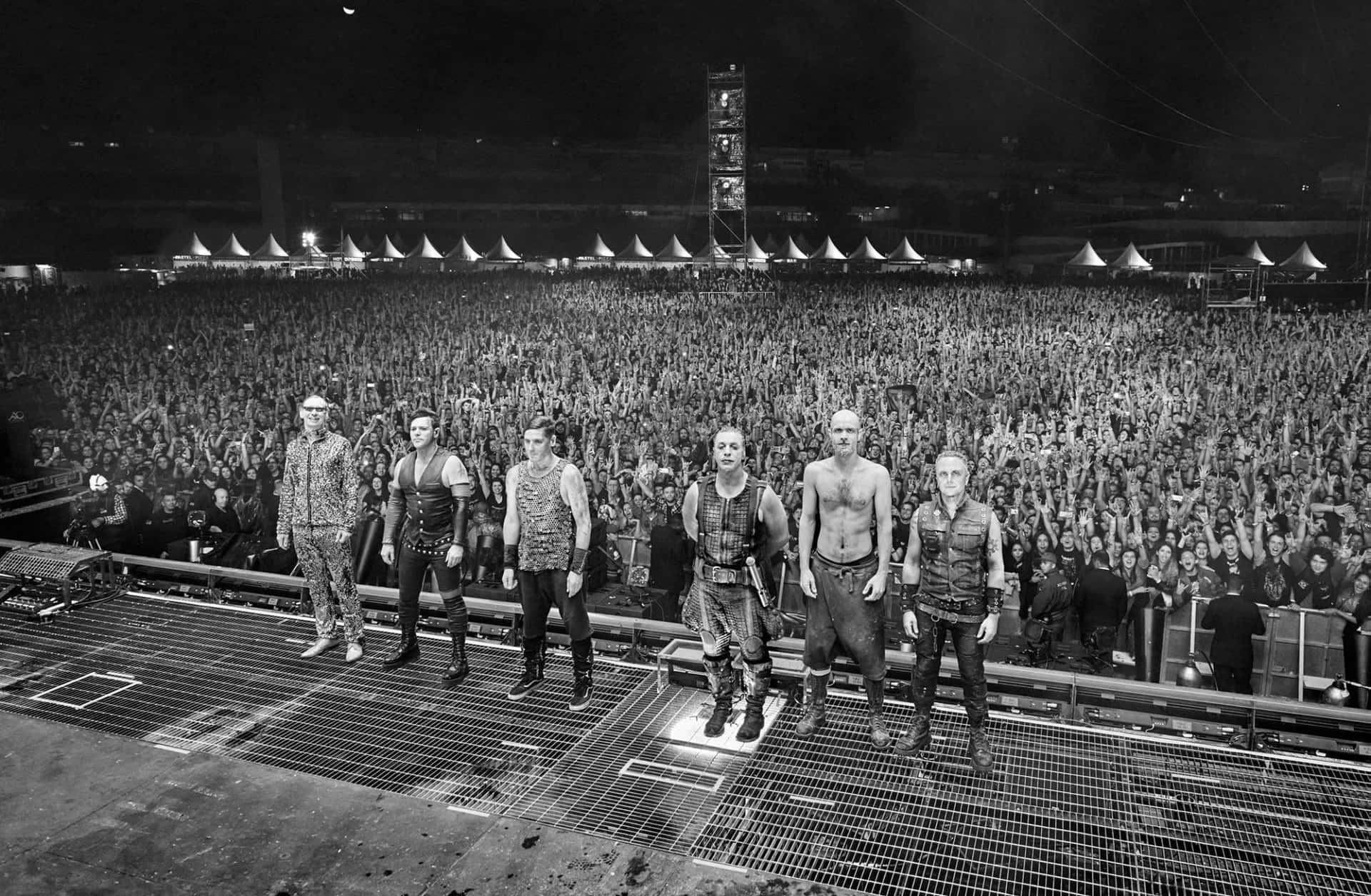 Rammstein Concert Finale Buiging Achtergrond