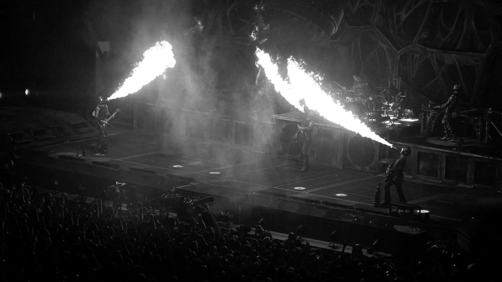 Download Rammstein Concert Fire Show Wallpaper | Wallpapers.com