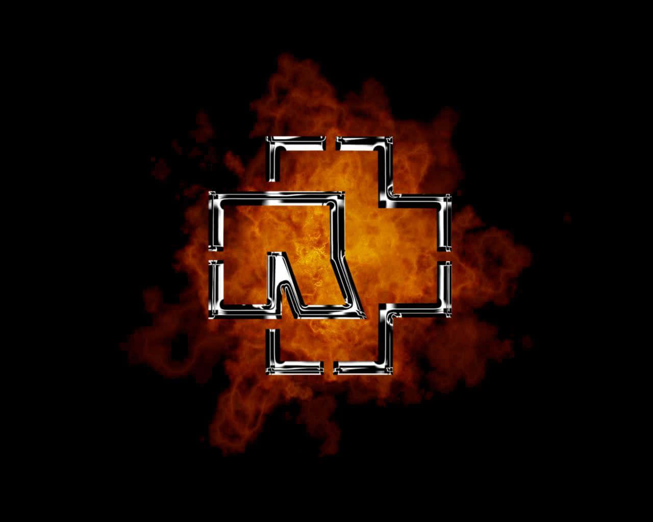 Rammstein Logo Flames Wallpaper
