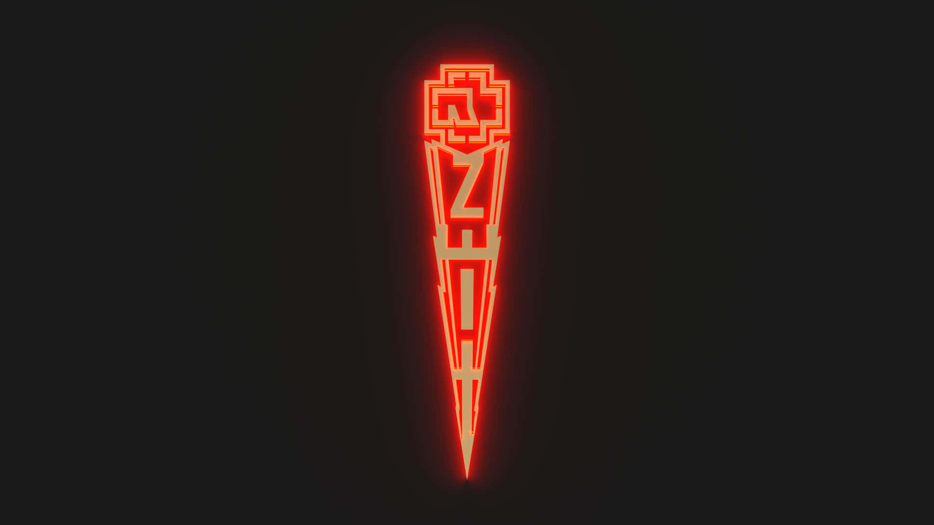 Logo Rammstein Dengan Cahaya Merah Wallpaper