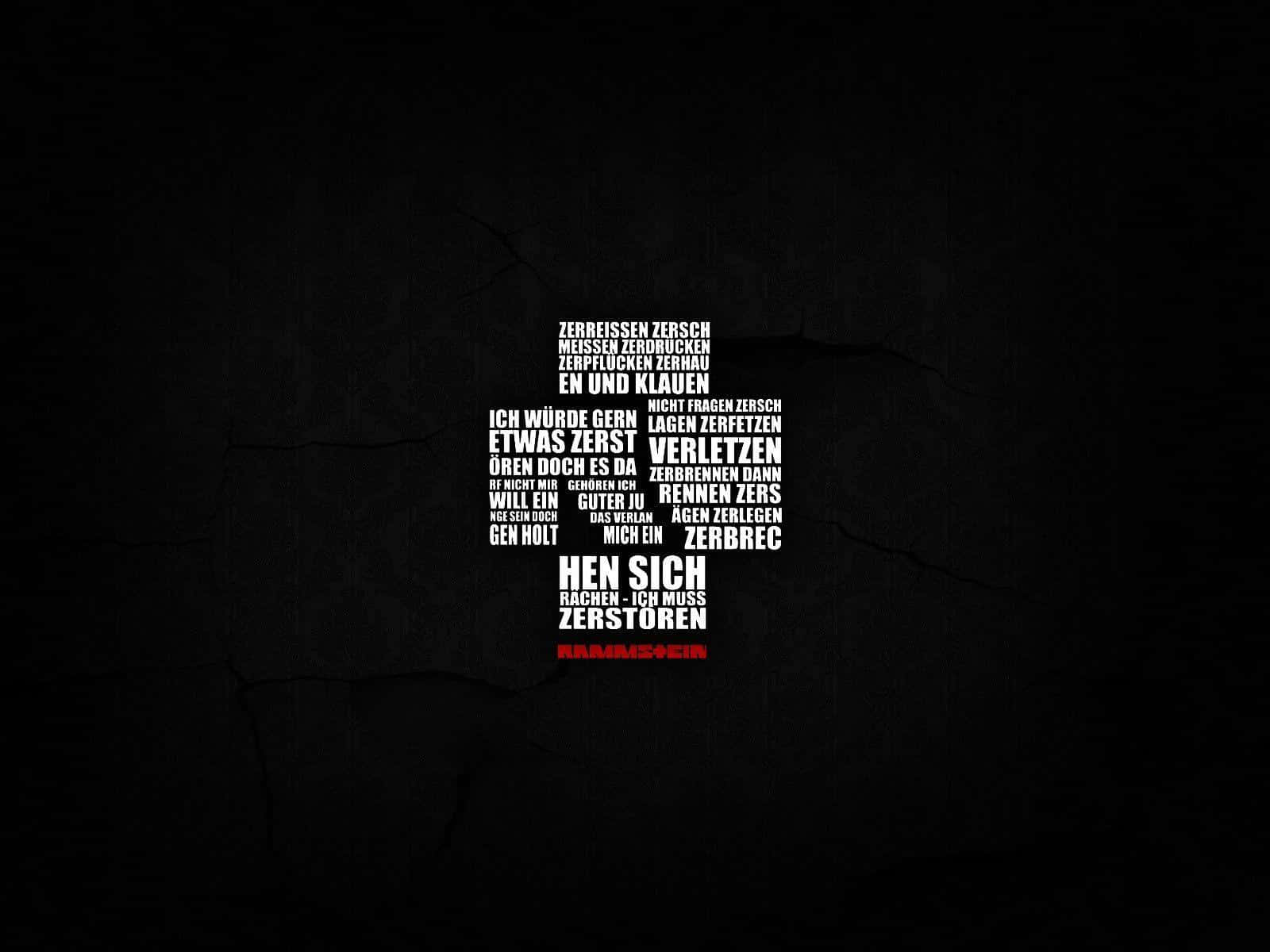 Rammstein Lyrics Dark Background Wallpaper