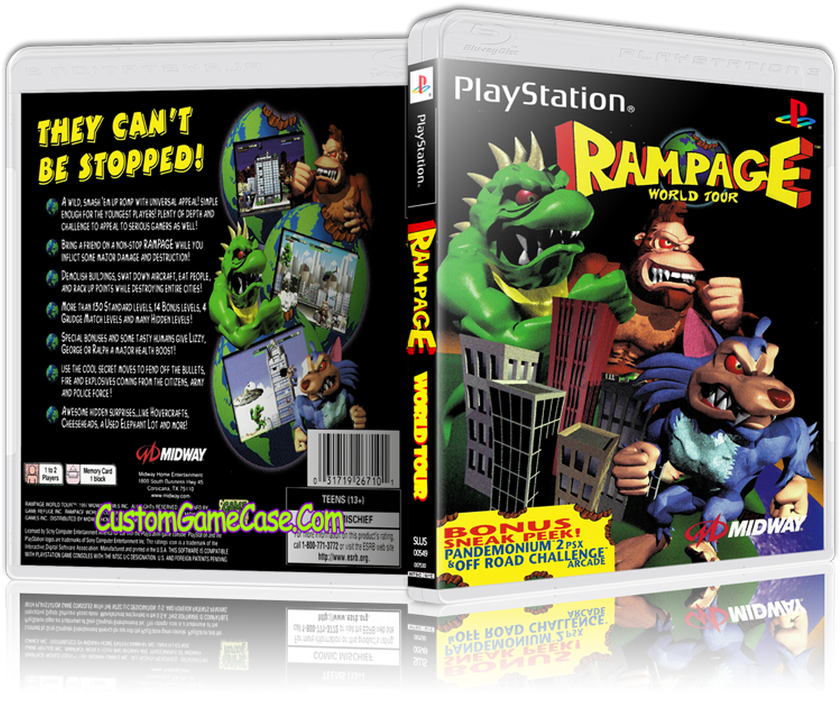 Rampage World Tour Play Station Game PNG