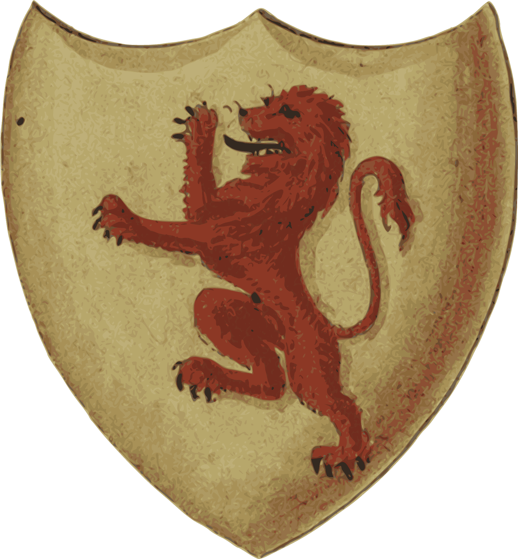 Download Rampant Lion Heraldic Shield | Wallpapers.com