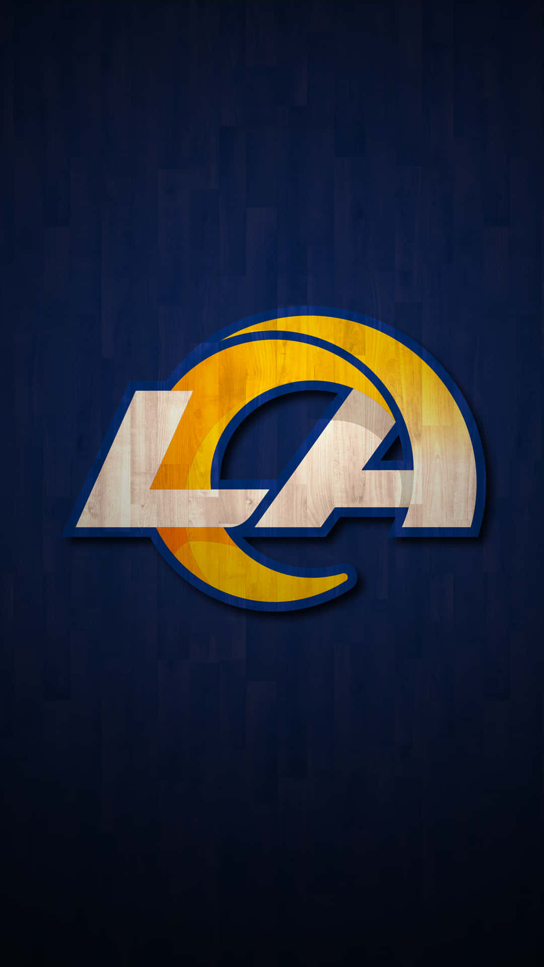 The Logo Of The Los Angeles Rams On A Dark Background Wallpaper