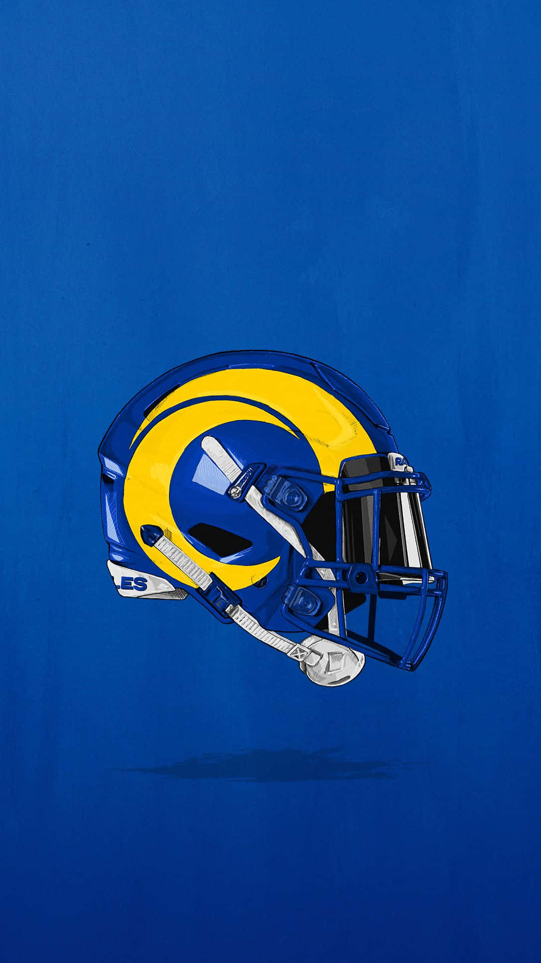 A Rams Helmet On A Blue Background Wallpaper