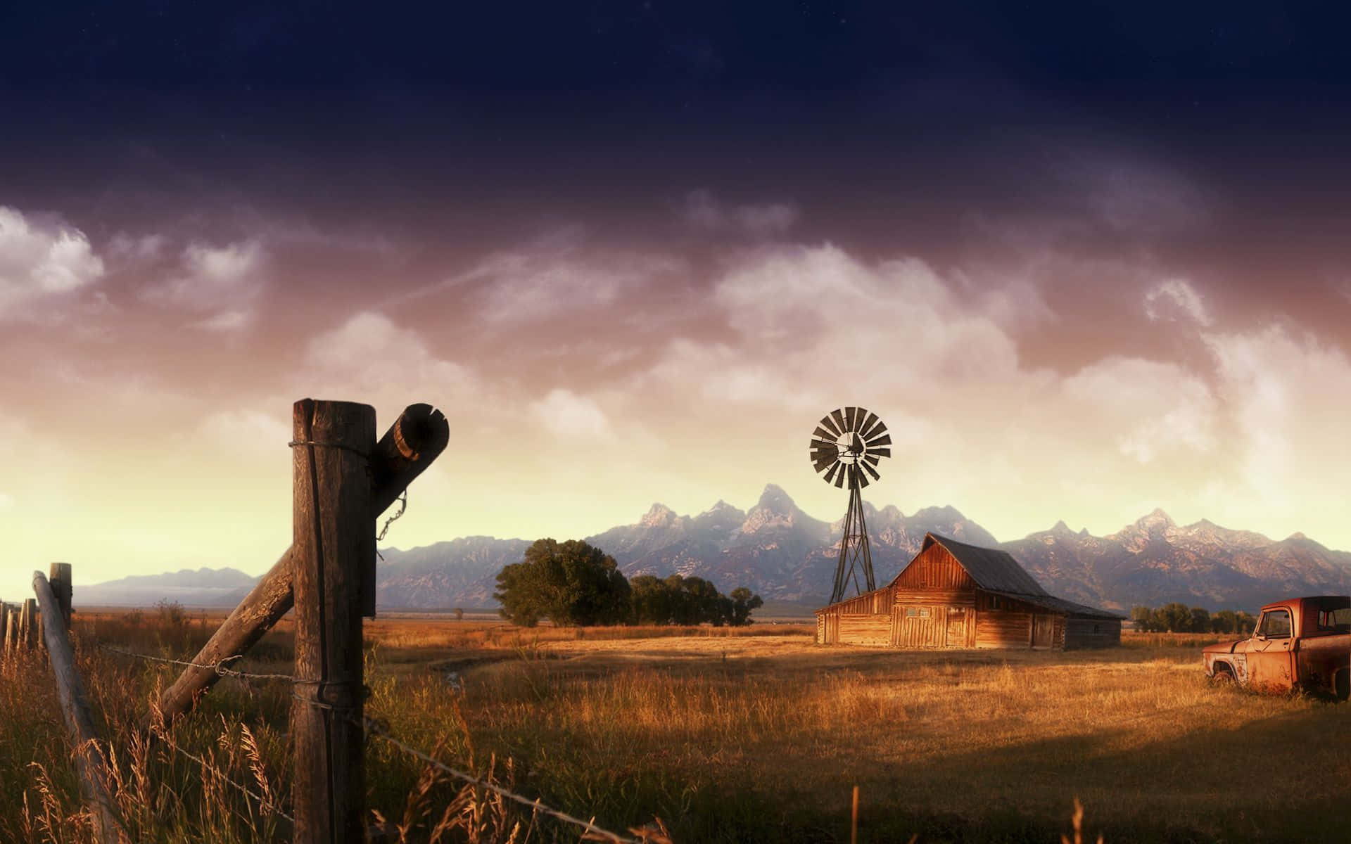 Discover the tranquil beauty of rural life at Ranch. Wallpaper