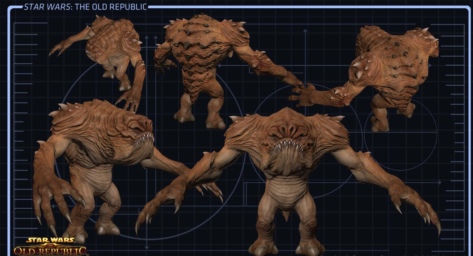 The Rancor, a fearsome creature living in the planet of Tatooine Wallpaper