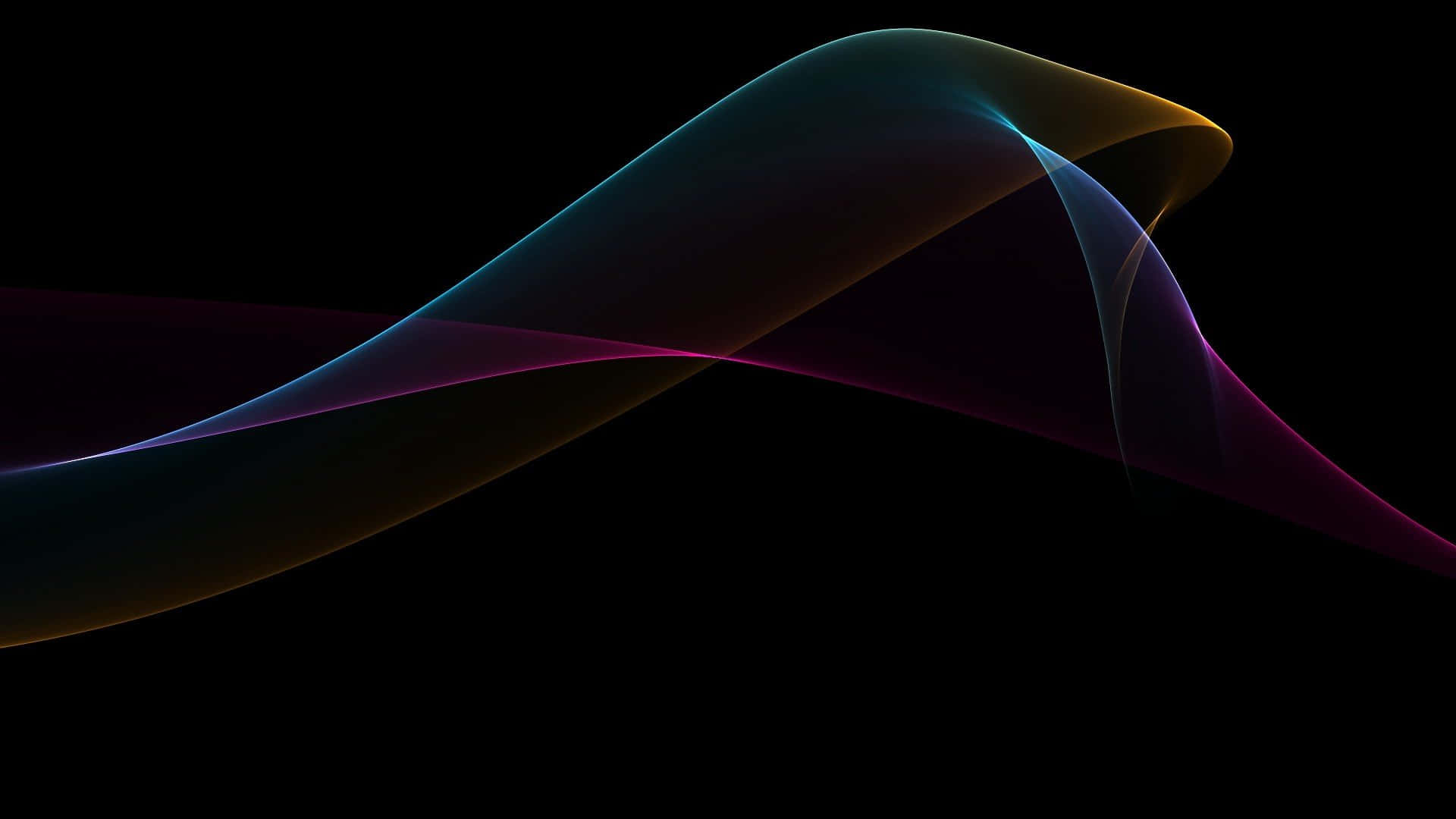 A Colorful Wave On A Black Background