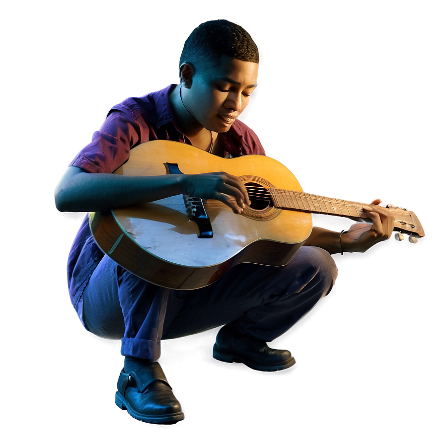 Random Person Playing Guitar Png 06252024 PNG