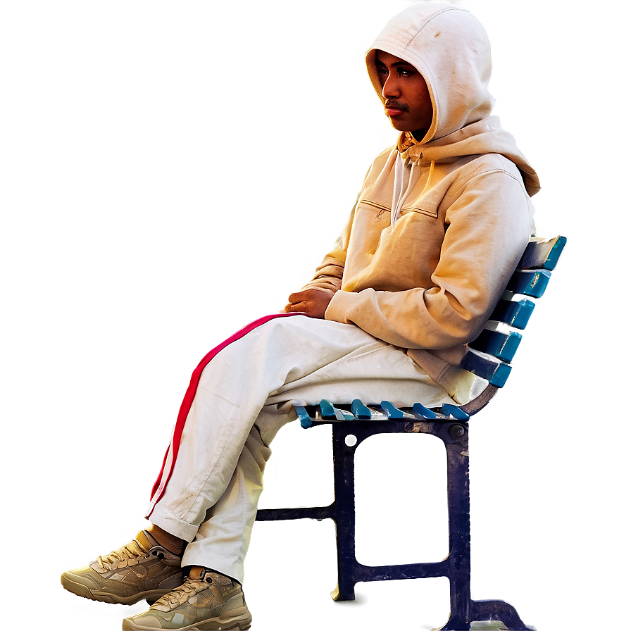 Random Person Sitting On Bench Png 06252024 PNG