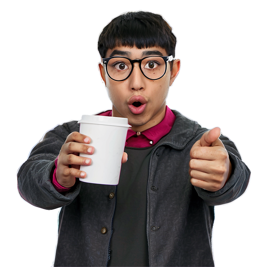 Random Person With Coffee Mug Png 06252024 PNG