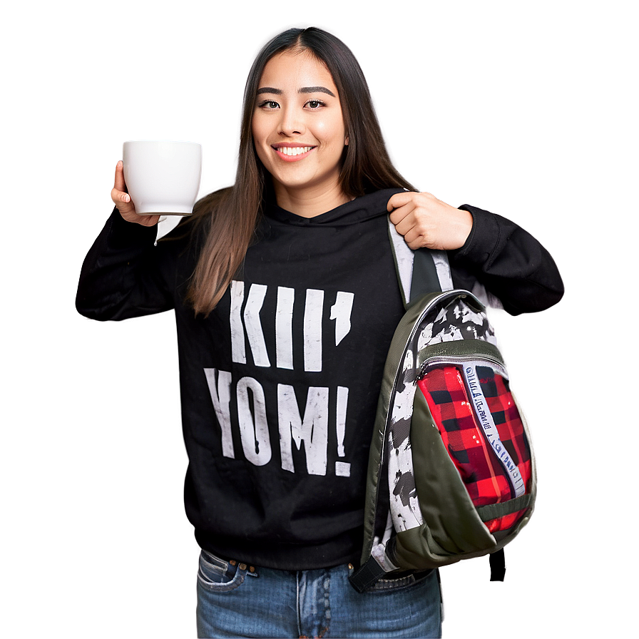 Random Person With Coffee Mug Png Giu PNG