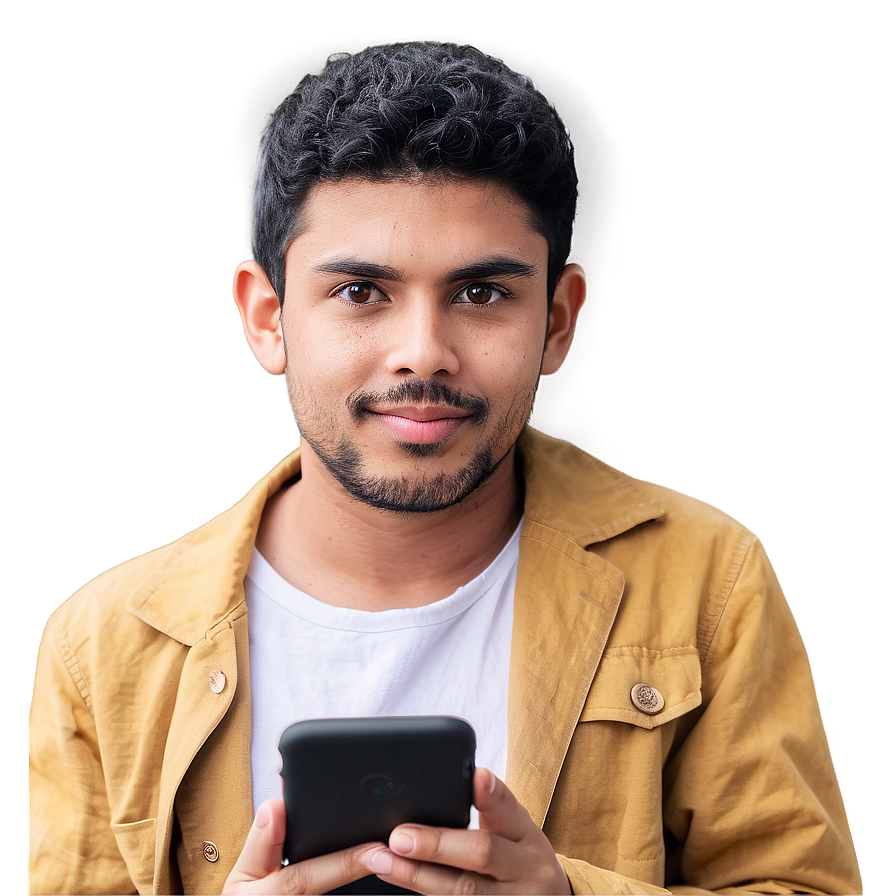 Random Person With Smartphone Png Uco71 PNG