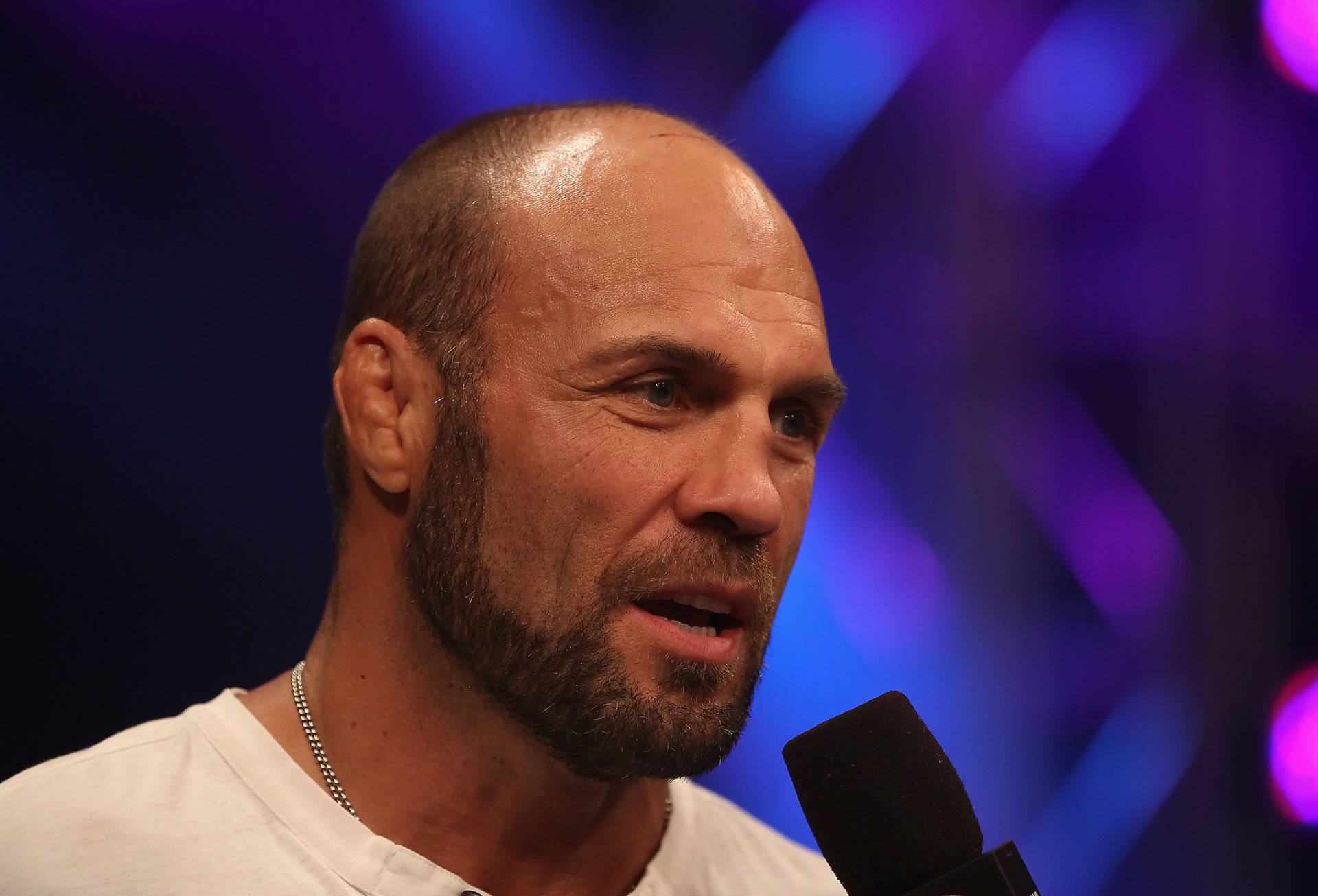Randy Couture Answering Questions Wallpaper