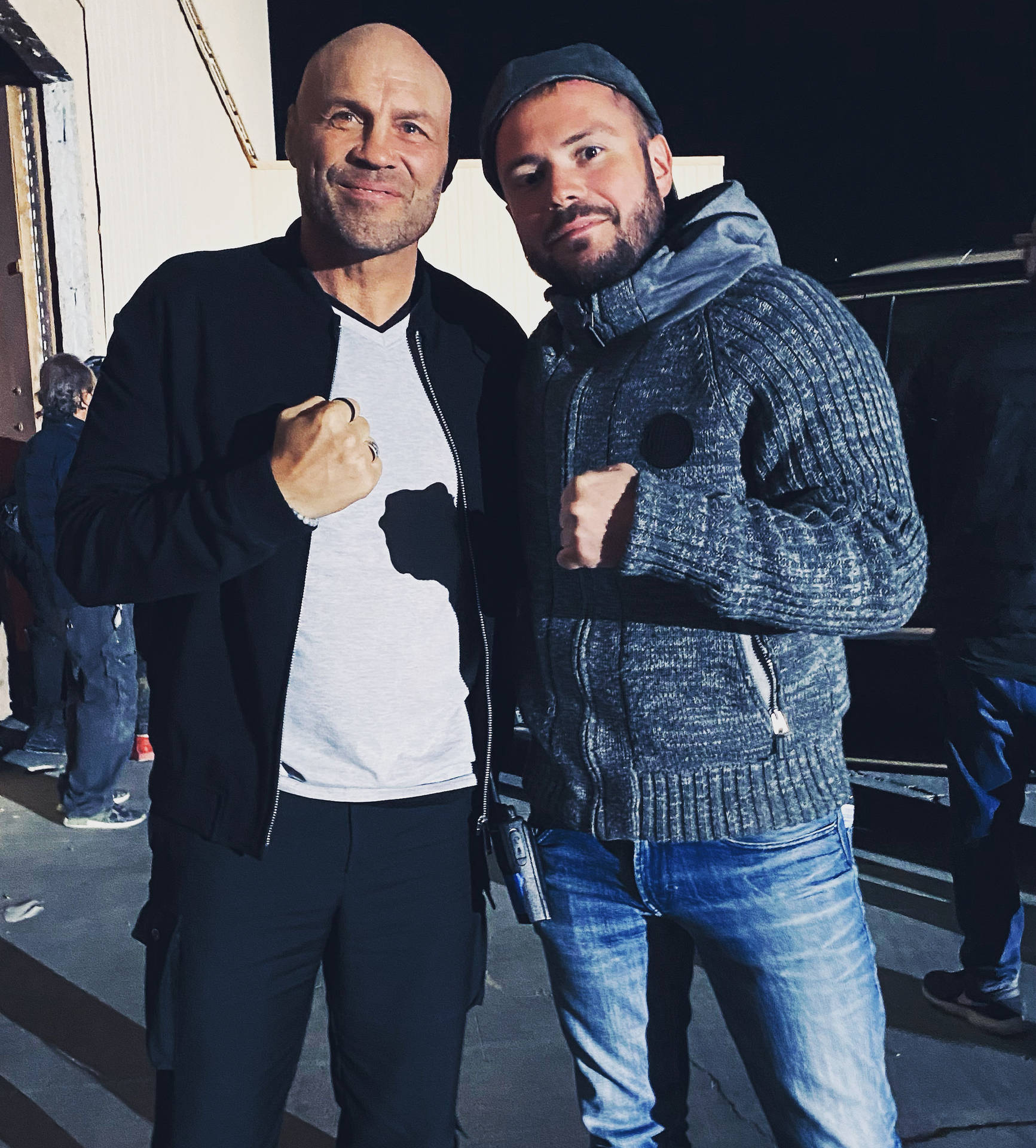 Randy Couture With Fan Wallpaper