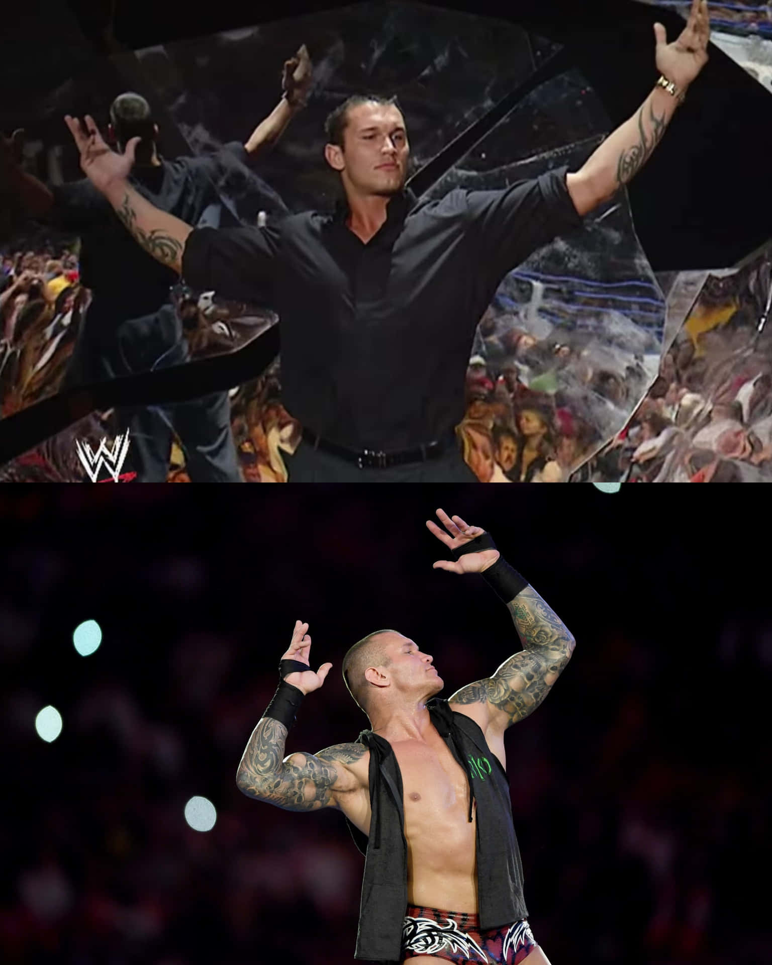 WWE Wrestler Randy Orton Collage Væg Tapet Wallpaper