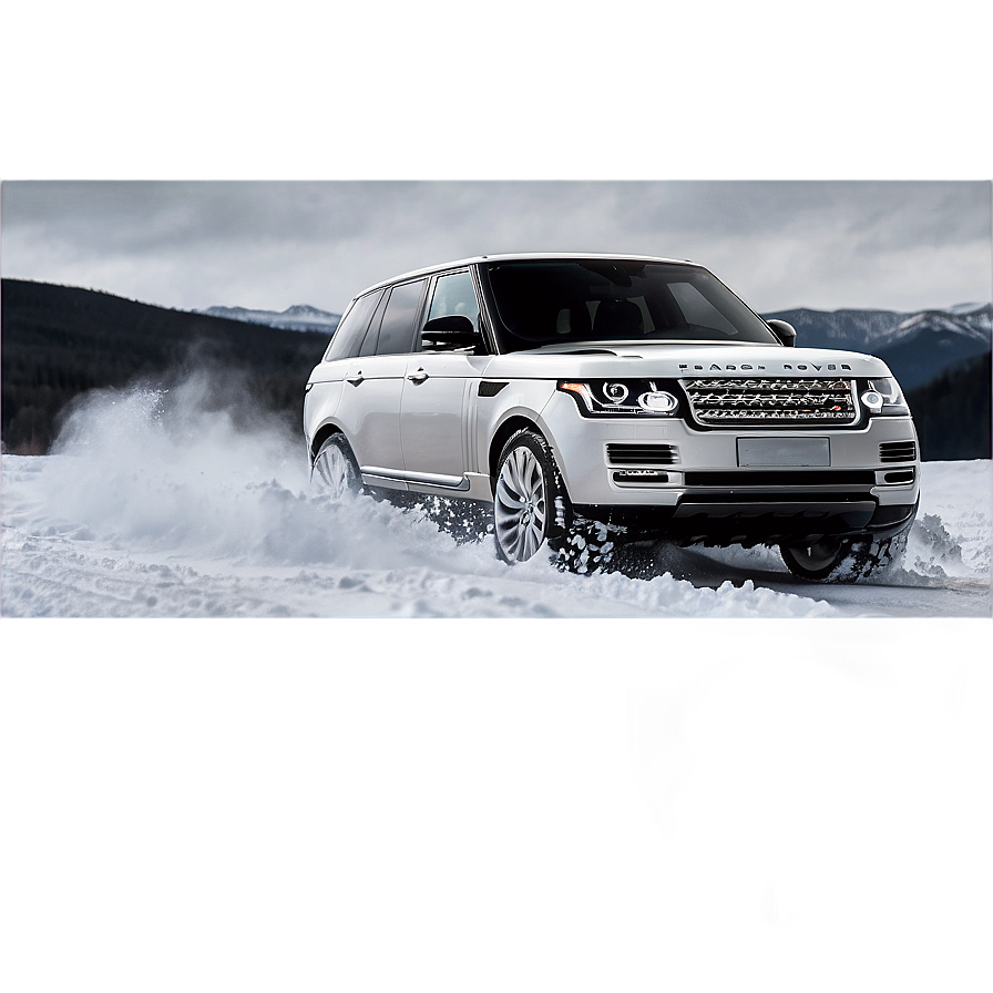 Range Rover In Snow Adventure Png 06252024 PNG