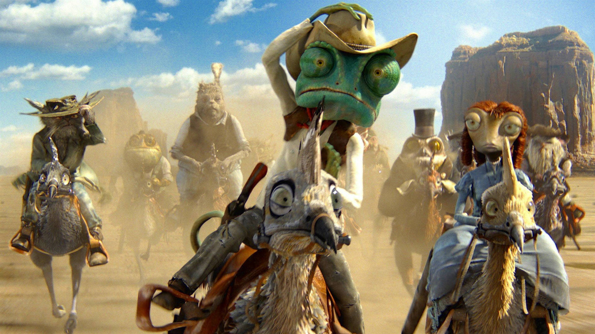 Rango and friends from the animated movie. Wallpaper