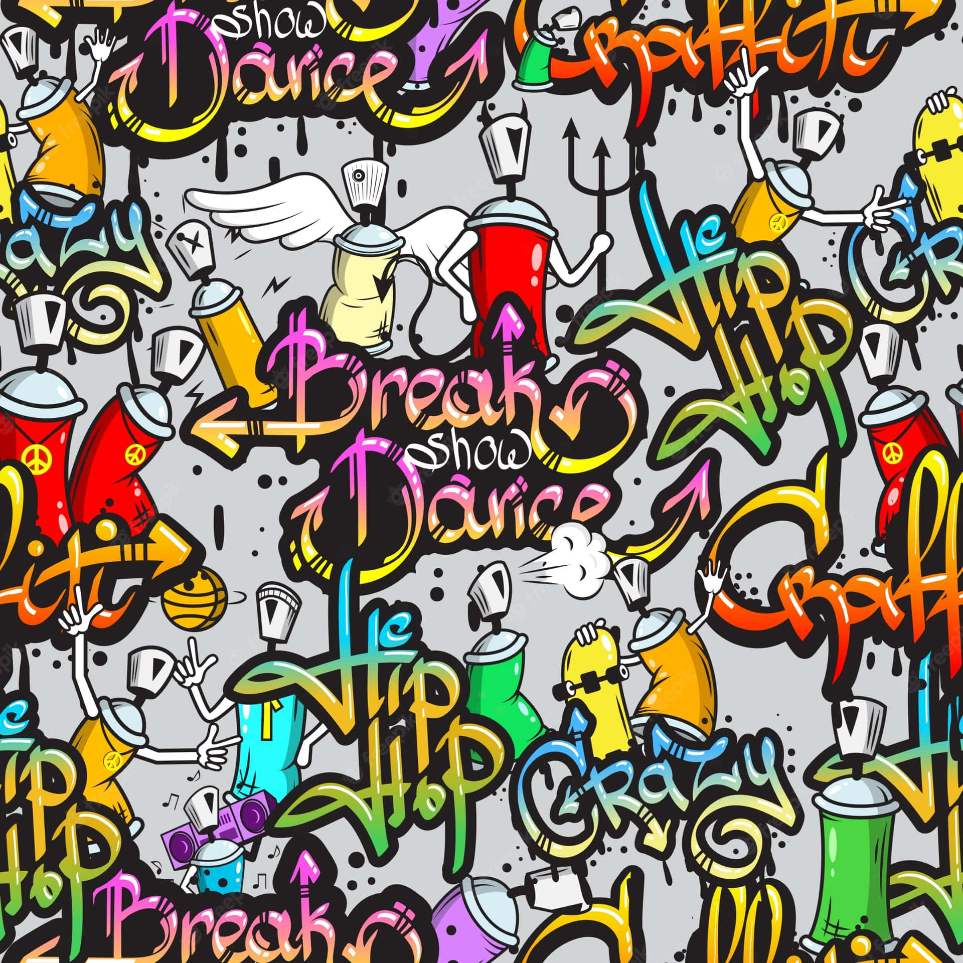 Graffitihip Hop Rap Bakgrundsbild.