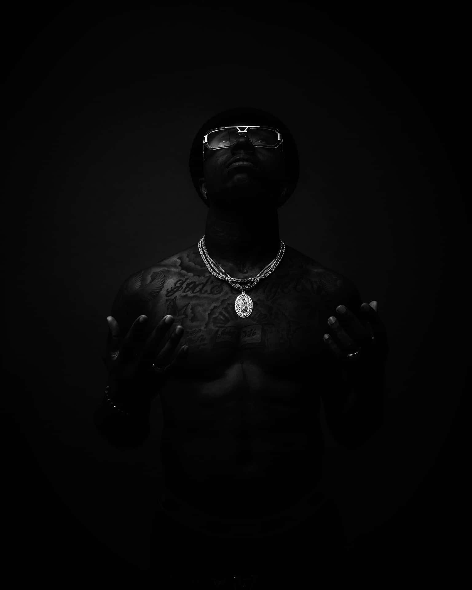 Dark Aesthetic Artist Rap Background
