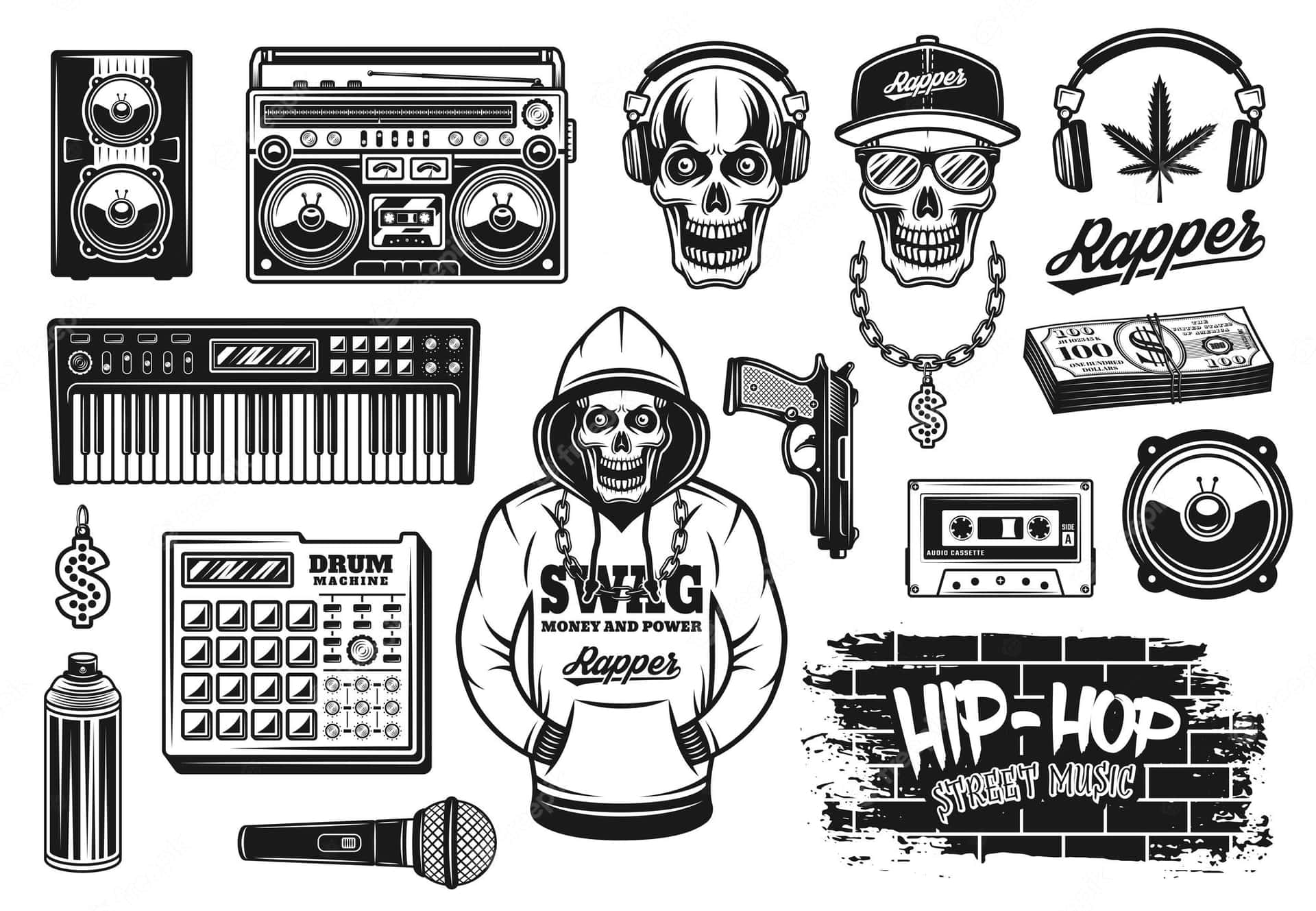Hip Hop Street Music Rap Background