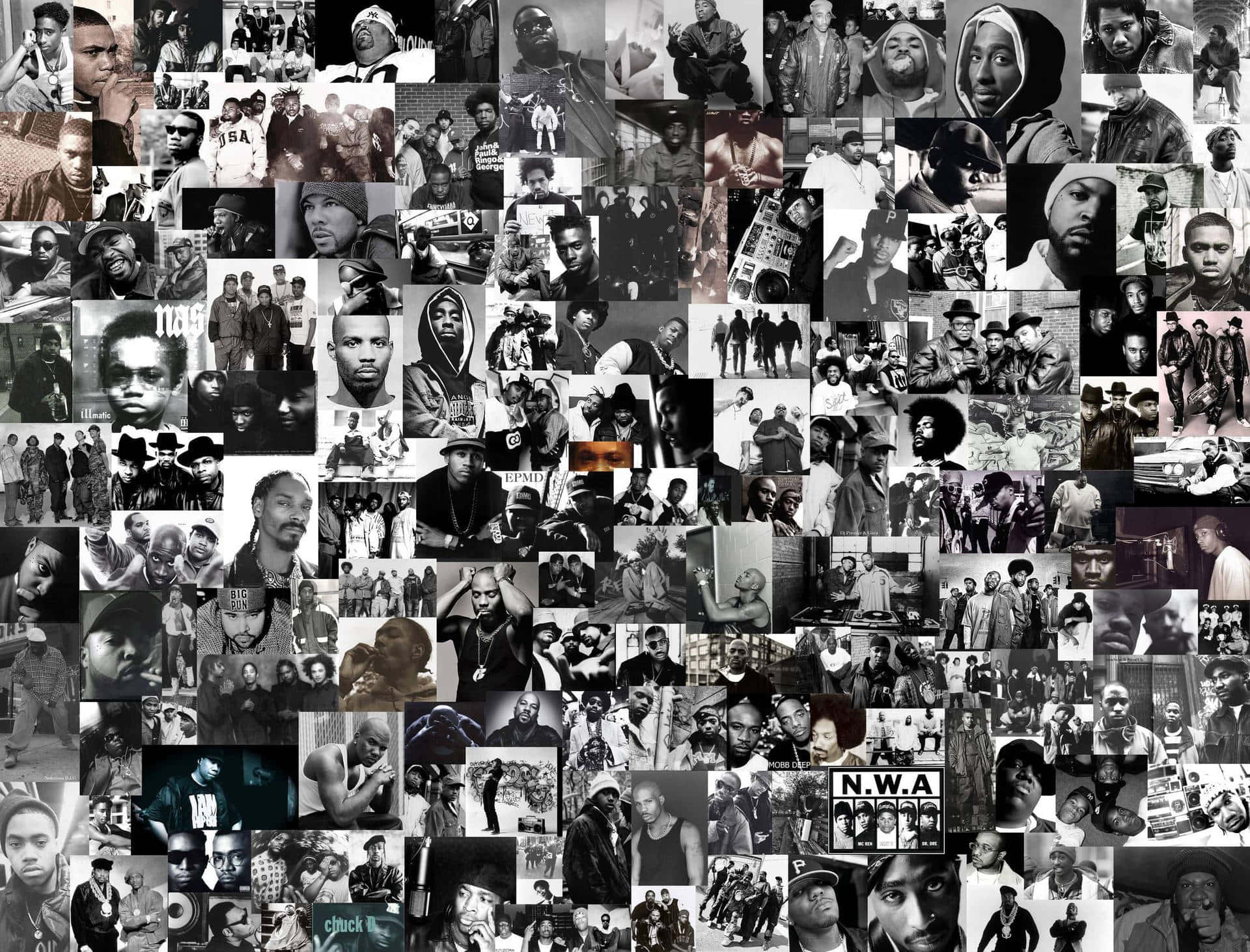 Black Collage Aesthetic Rap Background