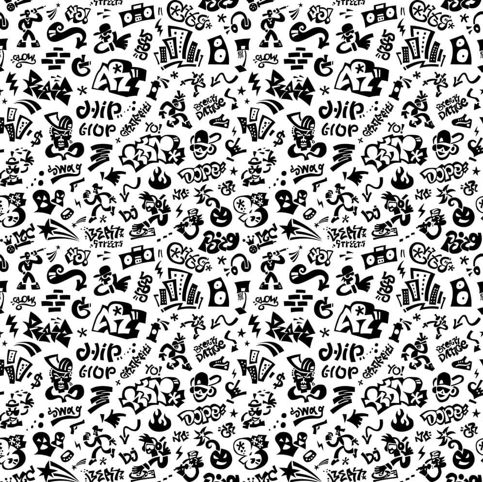 Seamless Doodle Patterns Rap Background