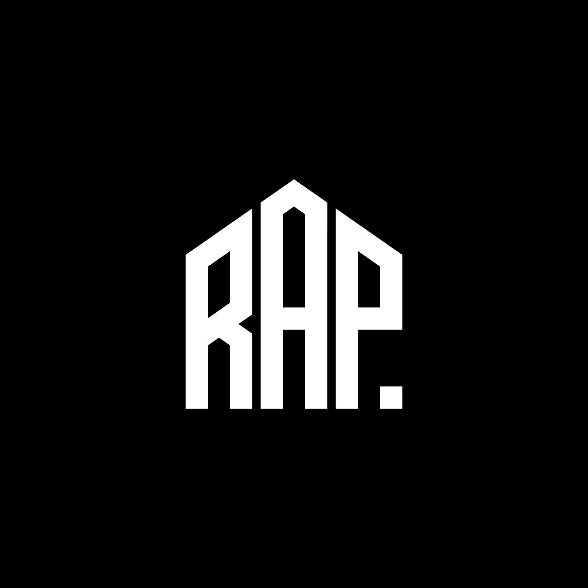 Minimalist Black And White Rap Background Logo Background