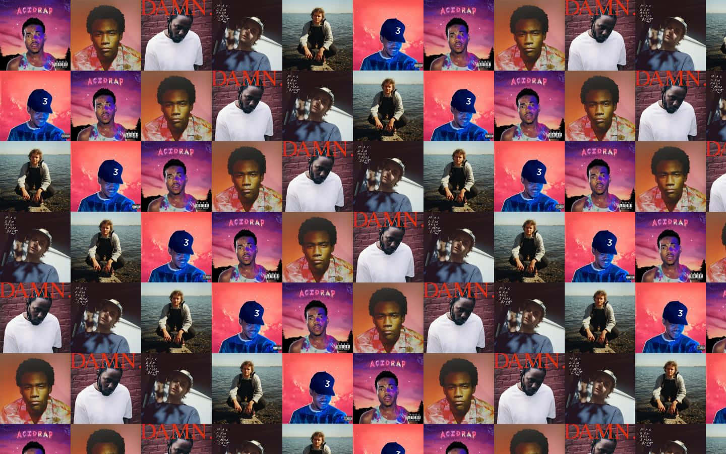 Einelebhafte Rap-musik Collage Wallpaper