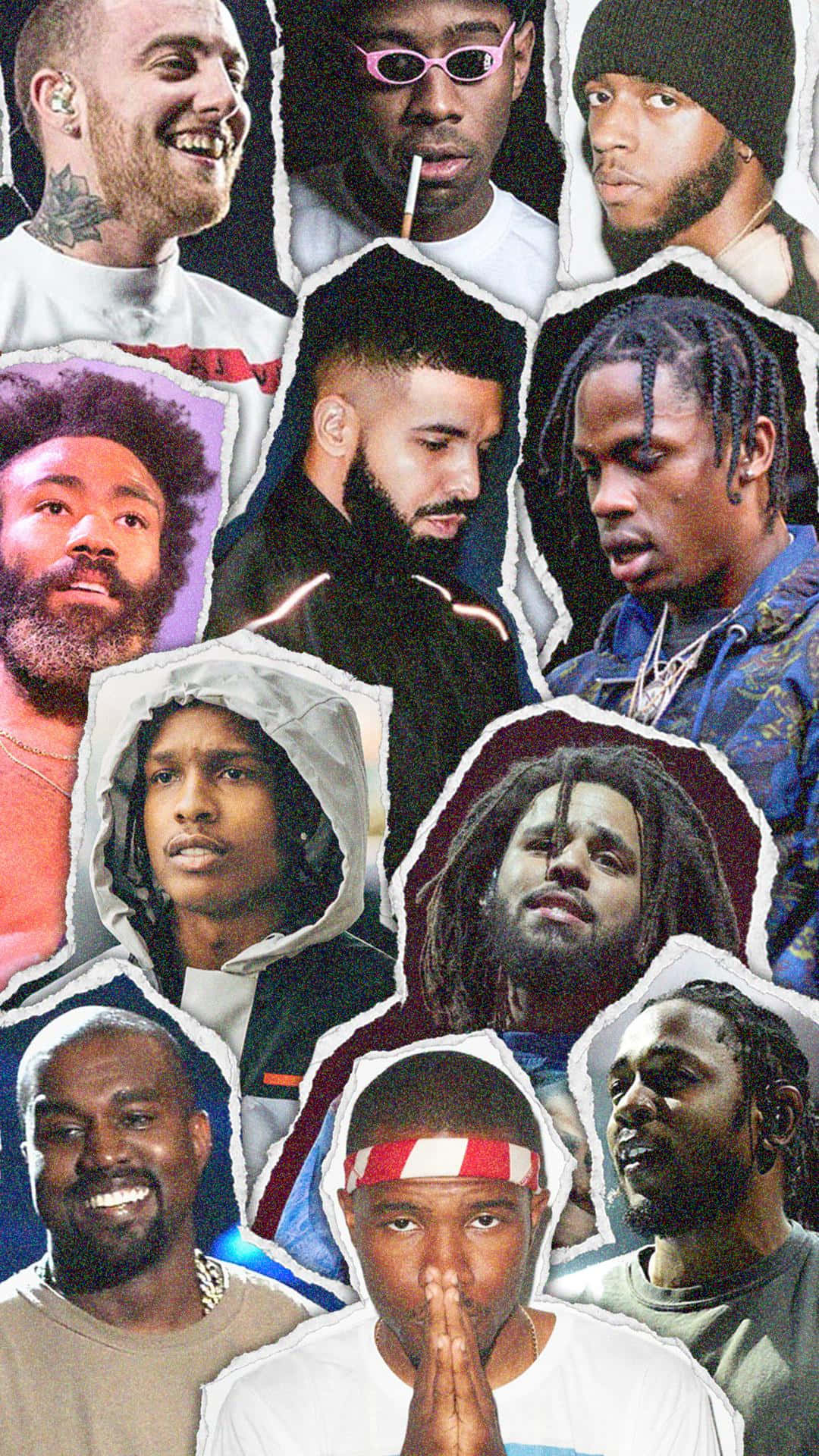 Rap Collage Drake Travis Scott Frank Ocean. Wallpaper