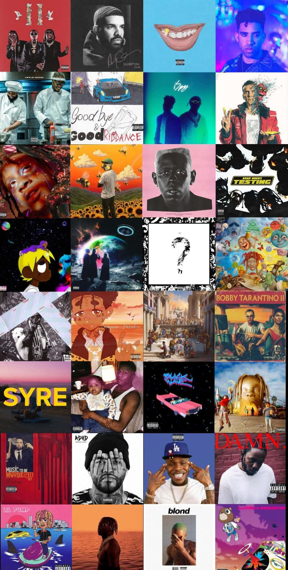 Get lost in the music with a Rap Collage Wallpaper