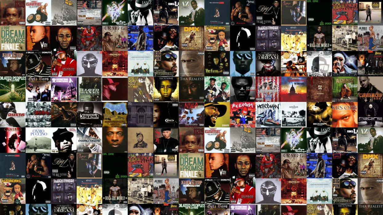 Rap Collage Old School Albums Wallpaper