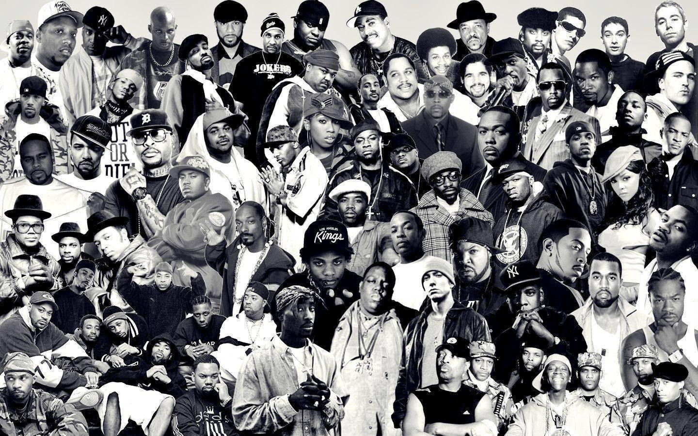 Rap Computer Old Artists Black And White Wallpaper