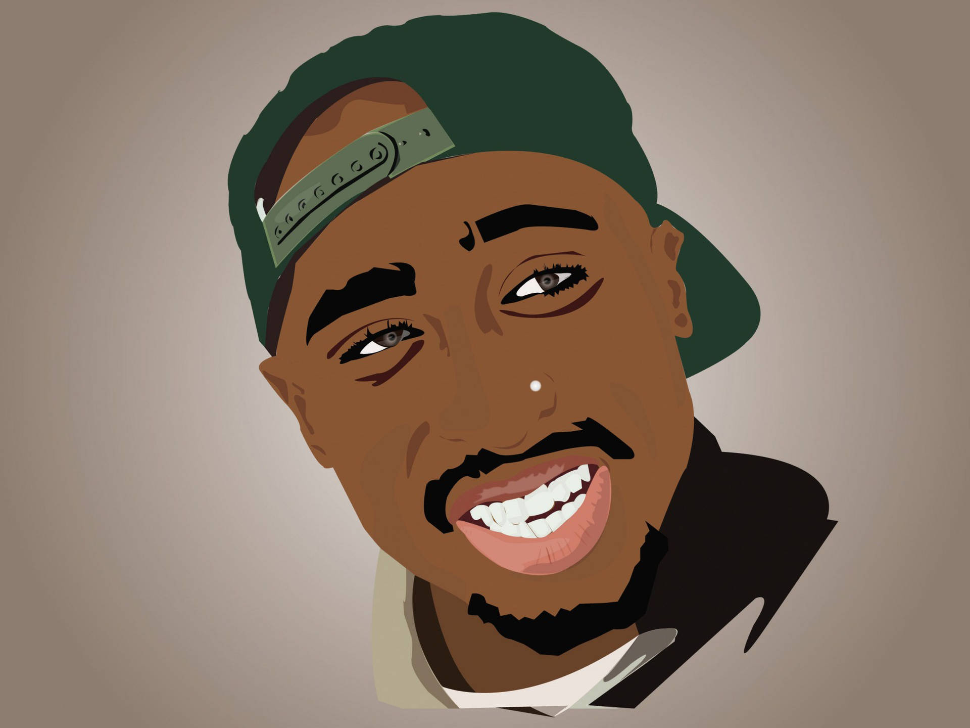 Rapdator Tupac Konstverk Wallpaper