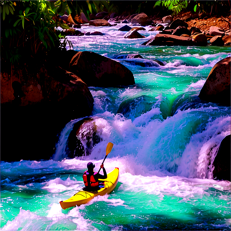 Rapid River Kayaking Png Rbf PNG