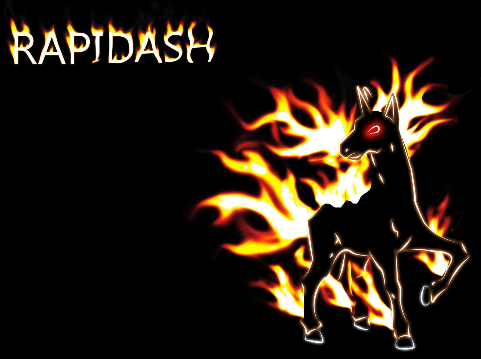 Rapidash Flame Artwork Wallpaper