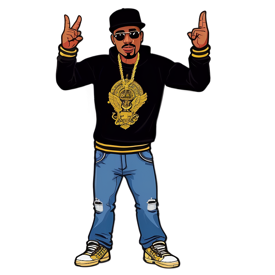 Download Rapper In Animated Style Png 69 | Wallpapers.com