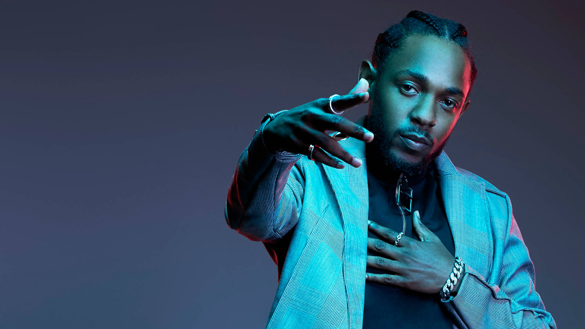 Rapper Kendrick Lamar In Aesthetic Background